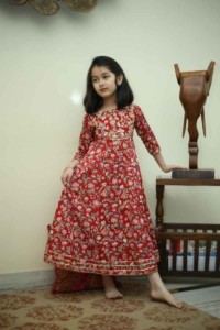 Image for Kessa Wsk33 Mexican Red Cotton Kids Dress Featured