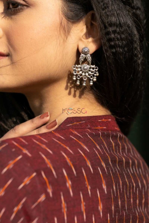 Image for Kessa Kt115 Bird Silver Earrings Featured
