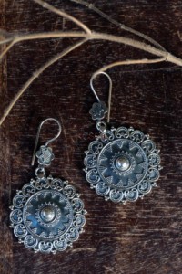 Image for Kessa Kt86 Silver Circular Art Earrings Featured
