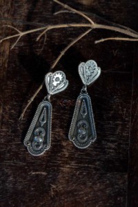 Image for Kt100 Silver Art Earrings Front