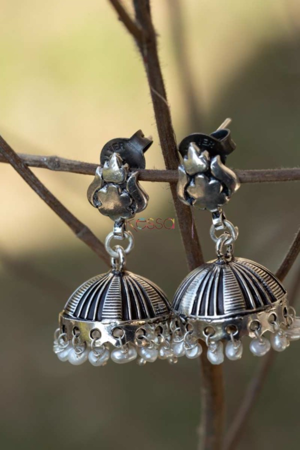 Image for Kt103 Silver Light Jhumki Featured