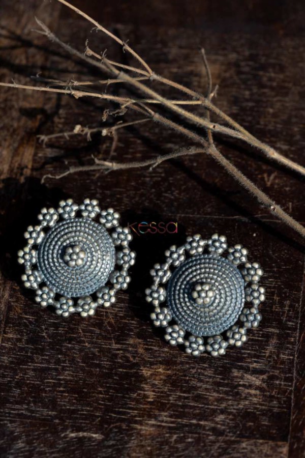 Image for Kt108 Tribal Circular Studs Front