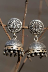 Image for Kt109 Silver Tribal Jhumki Featured
