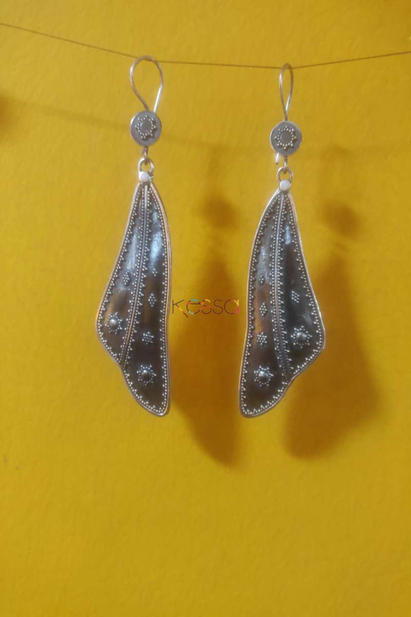 Double Feather Earrings – Super Silver