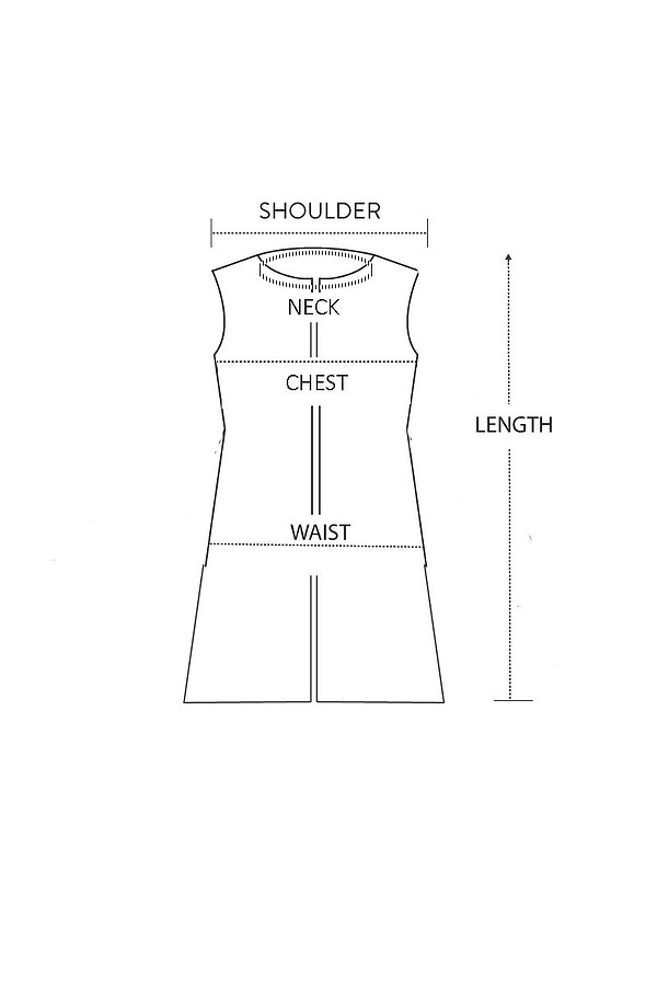Sleeveless Short Jacket Size Chart | Kessa