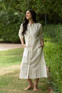 Image for Kessa Kc48 White South Cotton Dress New Look 2