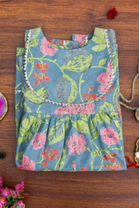 Image for Kessa Aj06 Hippie Blue And Pink Dress