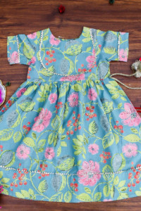 Image for Kessa Aj06 Hippie Blue And Pink Dress Look 1