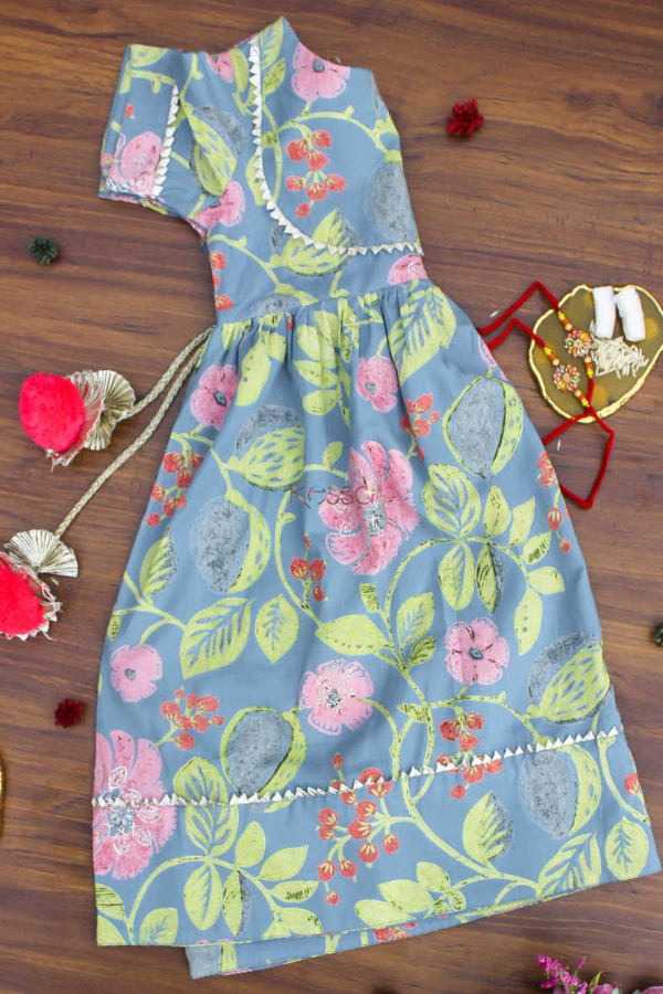 Image for Kessa Aj06 Hippie Blue And Pink Dress Look 2