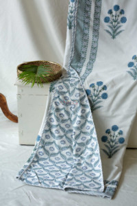 Image for Kessa Kad04 Oslo Gray Mughal Print Double Bed Dohar 1 Look 1