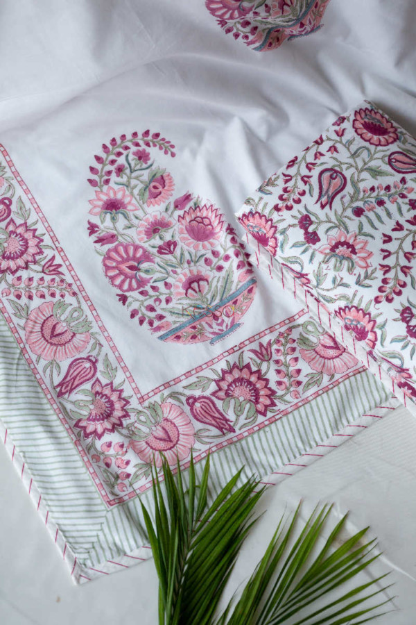 Image for Kessa Kad05 Coral Tree Mughal Print Double Bed Dohar 1 Featured