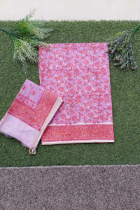 Image for Kessa Kf75 Hopbush Pink Chanderi Dupatta Set