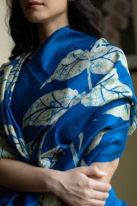 Image for Kessa Kunf06 Regal Blue Bengal Silk Saree 5