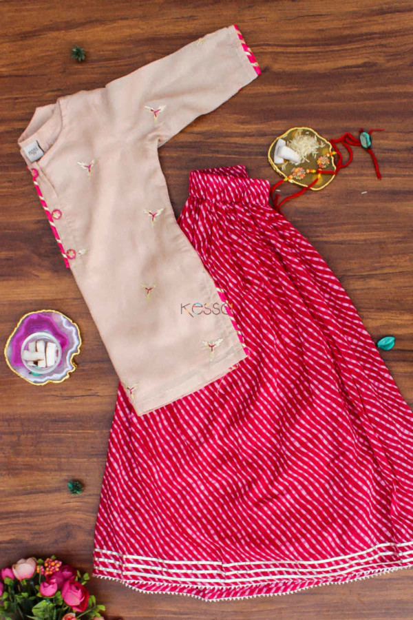 Image for Kessa Wsk36 Cavern Pink Skirt Set Look 1