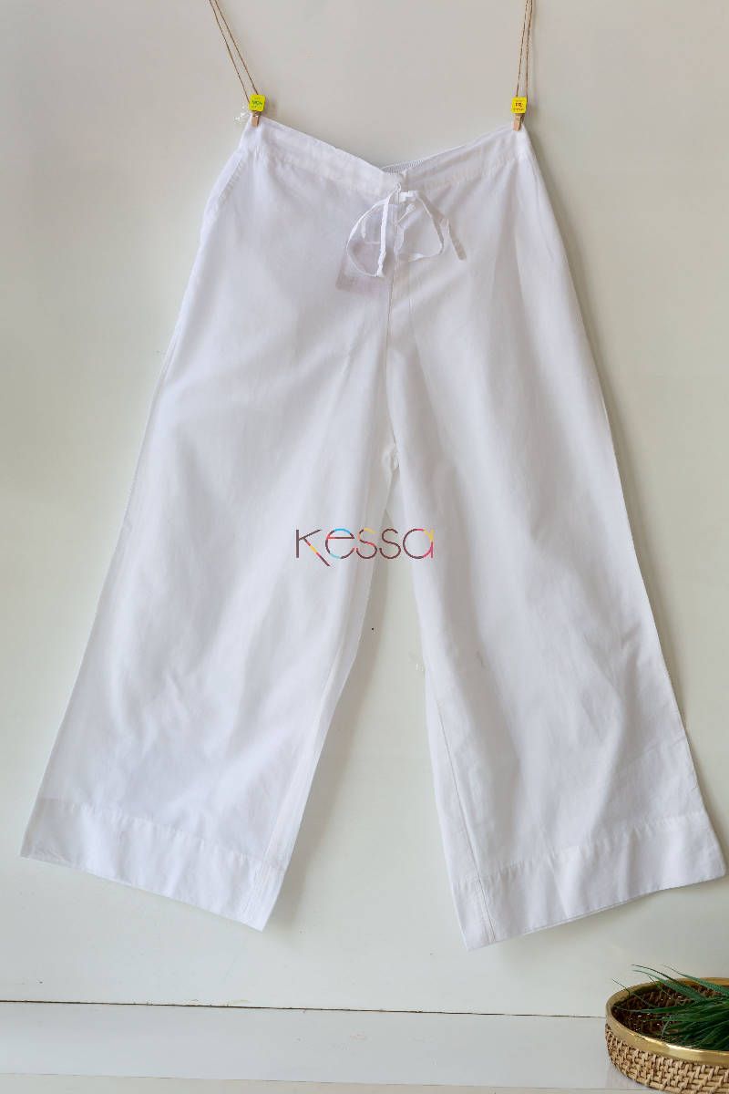 Buy Srishti Women's Palazzo Regular Casual Pants (LEFB-10887_Off White_L)  at Amazon.in