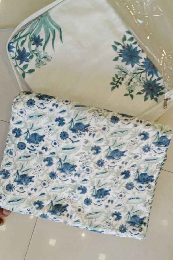 Image for Kessa Kad29 Nevada Blue And Green Single Bed Dohar