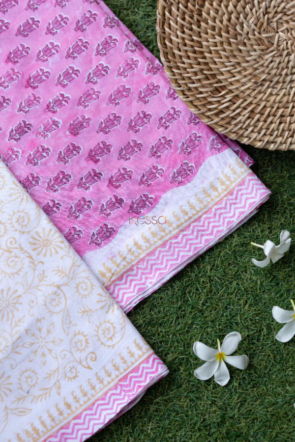 Image for Kessa Kf98 Light Orchid Fabric Cotton Dupatta Full Set Look 1