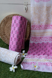 Image for Kessa Kf98 Light Orchid Fabric Cotton Dupatta Full Set Look