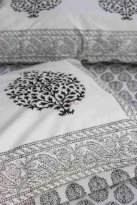 Image for Kessa Kpb07 Black White Bedsheet Two Pillow Covers 2