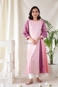 Image for Kessa Ws563 Azalea Charm Pink A Line Dress