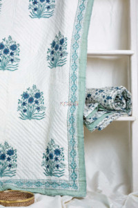 Image for Kessa Kaq45 Pickled Bluewood Single Bed Quilt Featured
