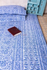 Image for Kessa Kjb02 San Marino Blue Bedsheet With Two Pillow Cover 2