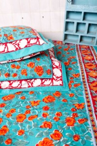 Image for Kessa Kjb04 Bright Turquoise Bedsheet With Two Pillow Cover 1