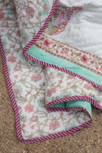Image for Kessa Kaq64 Sindbad Blue And Pink Double Bed Quilt 2
