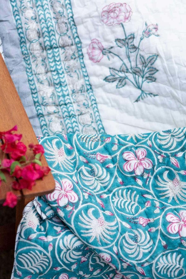 Image for Kessa Kaq65 Blue Chill Double Bed Quilt 3