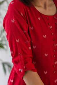 Image for Kessa Kc56 Tamirillo Red Pant Set Sleeves