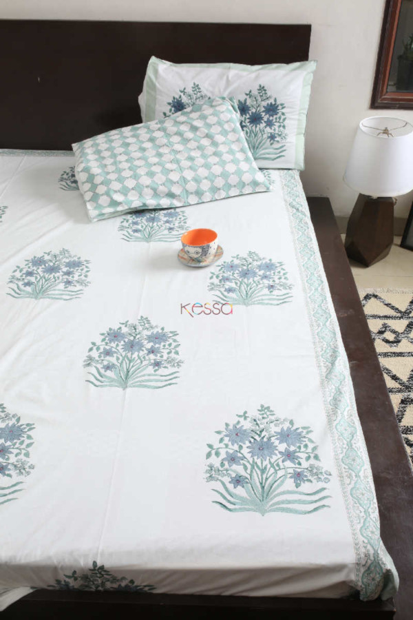 Image for Kessa Kpb26 Pickled Bluewood Double Bedsheet Featured