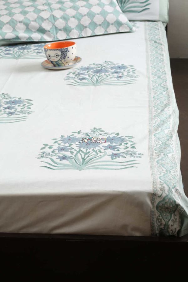 Image for Kessa Kpb26 Pickled Bluewood Double Bedsheet Look