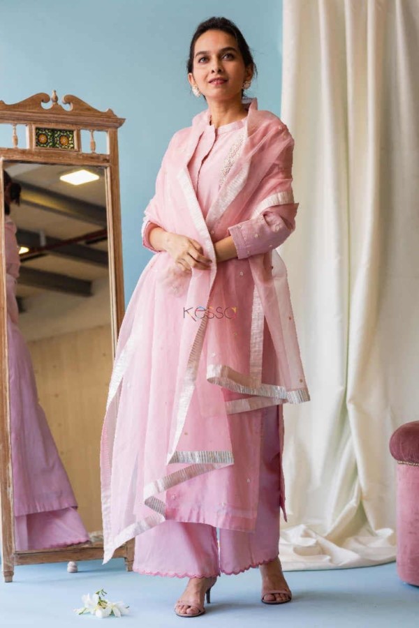 Image for Kessa Ve04 Pink Flare Chanderi Complete Set Front