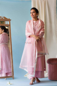 Image for Kessa Ve04 Pink Flare Chanderi Complete Set Look