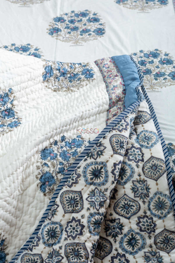 Image for Kessa Kaq70 Smalt Blue Single Bed Quilt Featured