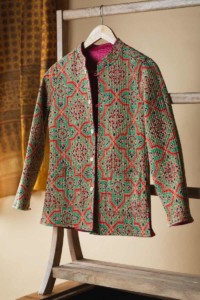 Image for Kessa Sjf23 Pink And Green Full Sleeves Jacket 2