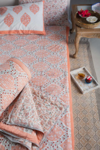 Image for Kessa Kaq81 Petite Orchid Double Bedsheet Quilt