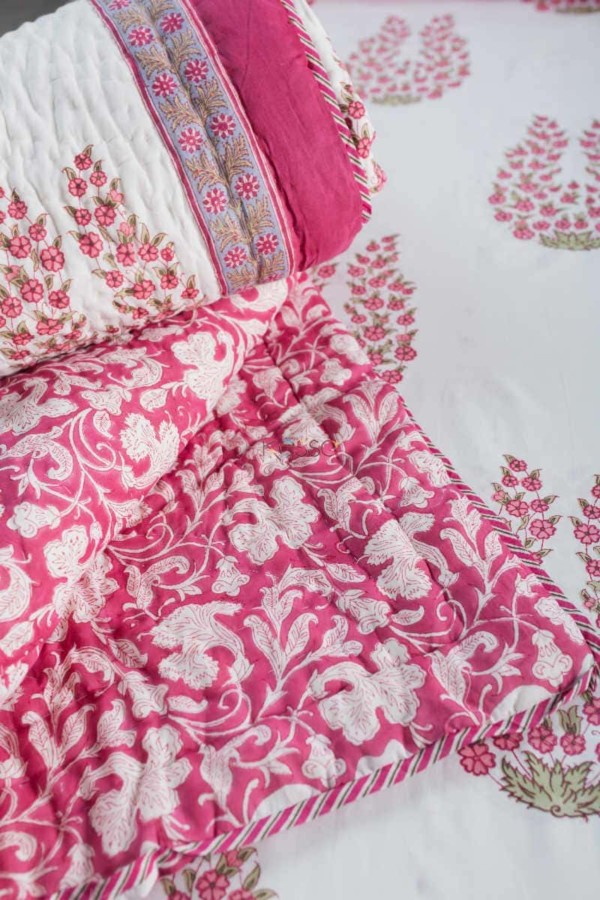 Image for Kessa Kaq82 Cranberry Double Bedsheet Closeup