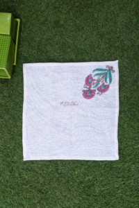 Image for Kessa Kat01 Handblock Printed Riptide And Citrine White Towel Set Small