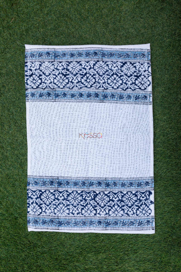 Image for Kessa Kat03 Handblock Printed Bright Gray And Citrine White Towel Set Small