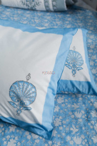 Image for Kessa Kpb33 Polo Blue Double Bedsheet Closeup