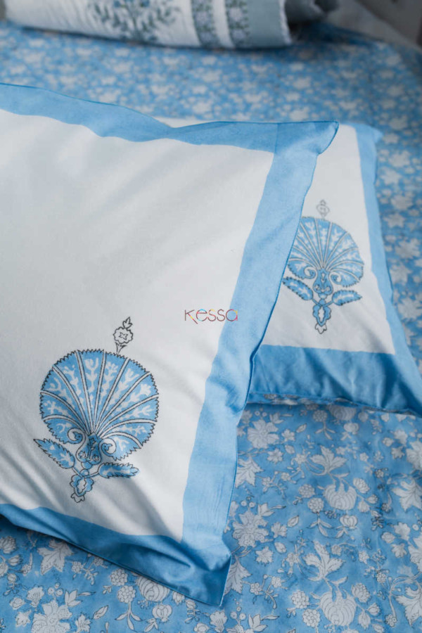 Image for Kessa Kpb33 Polo Blue Double Bedsheet Closeup