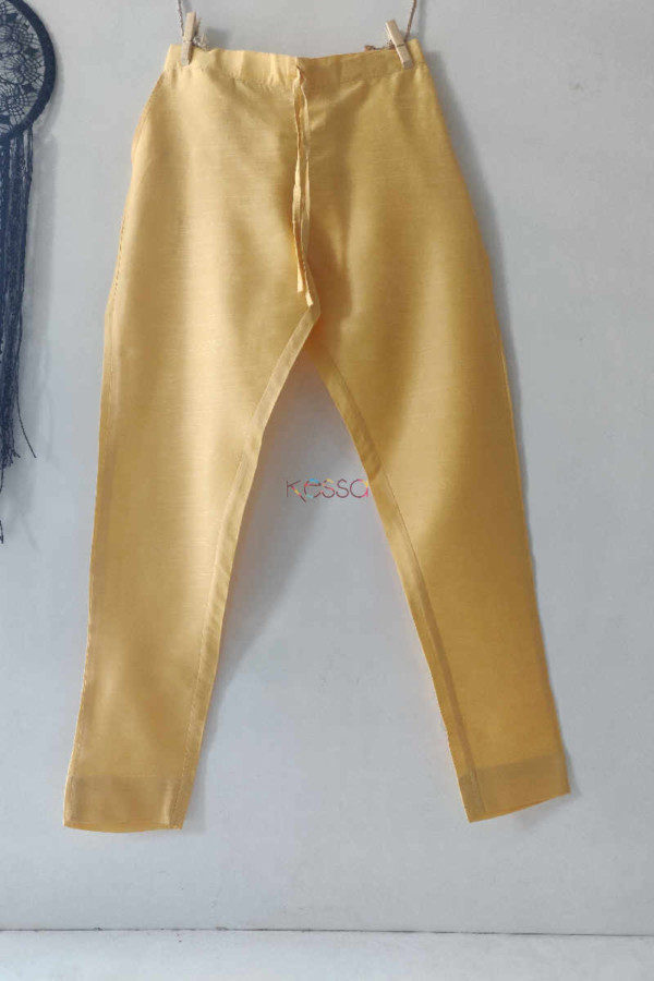 Image for Kessa Ws207p Cotton Silk Pants Pocket Elasticated Waist Golden
