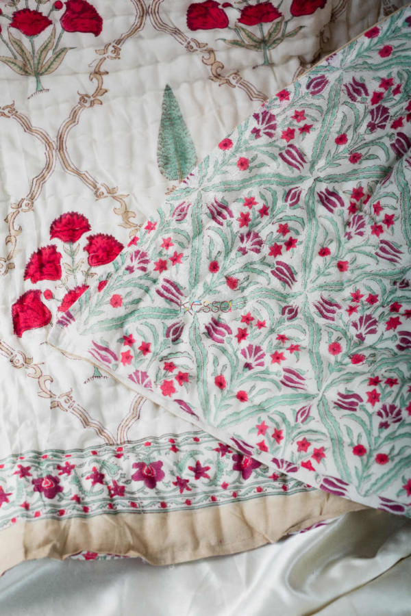 Image for Kessa Kaq88 Burgundy Single Bed Quilt 2