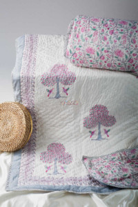 Image for Kessa Kaq89 Blush Pink Single Bed Quilt Featured