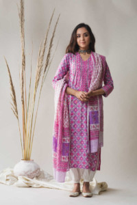Image for Kessa Kuoj140 Tapestery Purple Kurta Dupatta Set Featured