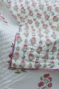 Image for Kessa Kaq98 Ferra Pink Double Bed Quilt Closeup