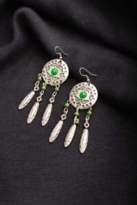 Image for Kessa Kpe05 Turkish Circular Multi Stone Tribal Earrings Featured