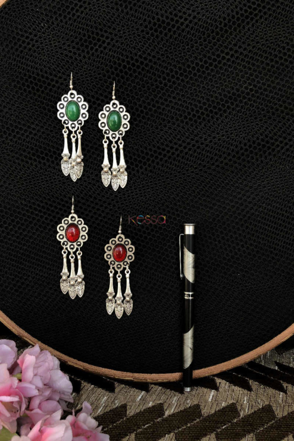 Image for Kessa Kpe115 Turkish Tribal Boho Earrings