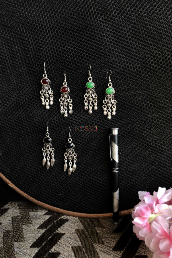 Image for Kessa Kpe131 Turkish Tribal Boho Chain Earrings